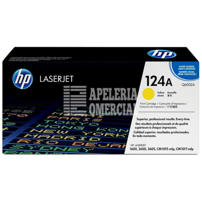 HP-Q6002A TONER P/IMPRESORA LASER 2600 HP 124A AMARILLO